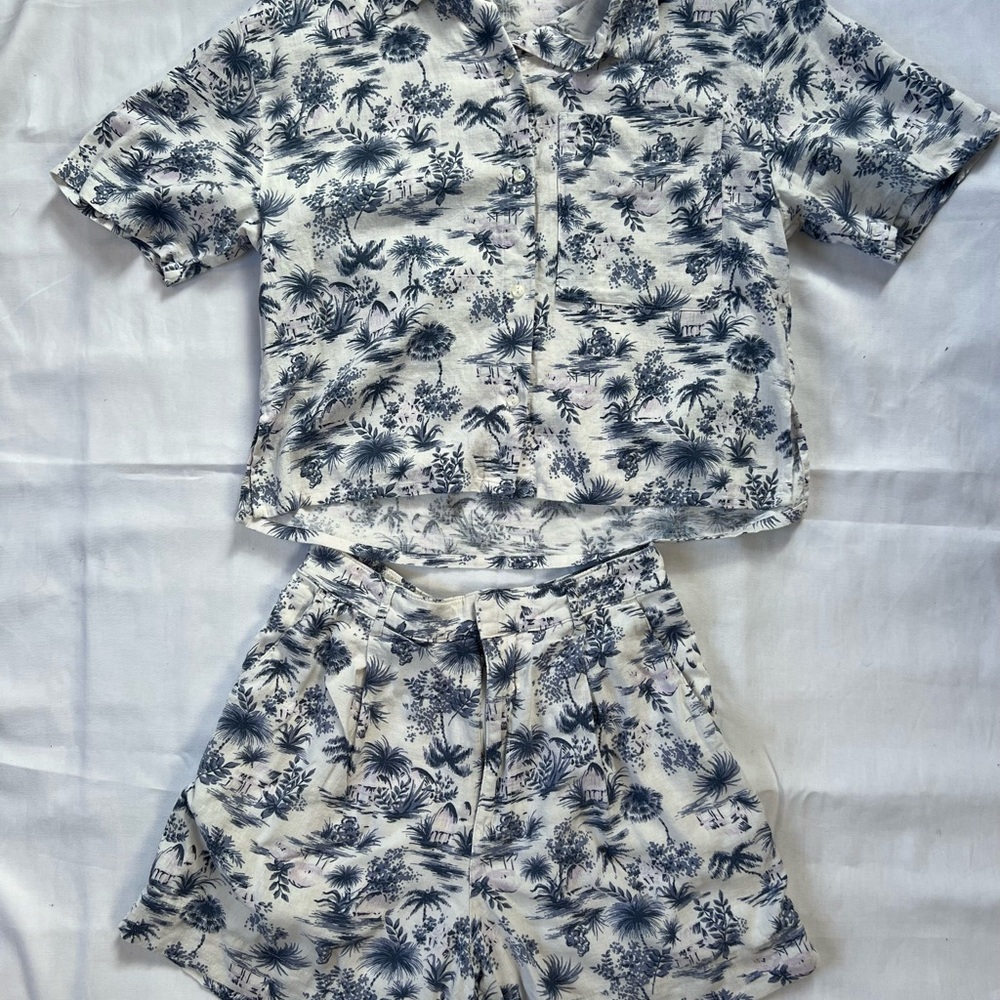 Abercrombie & Fitch Tropical Print Two Piece Set